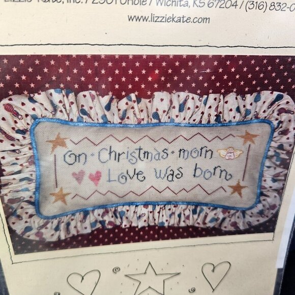 Lizzie Kate My Grandma and Christmas Morn Sayings Cross Stitch Patterns Lot of 2 - Picture 4 of 6